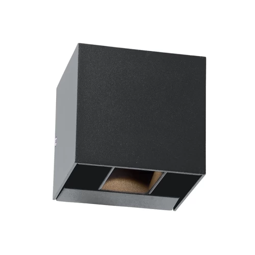 Απλικα LED Αλουμινίου Τετράγωνη Περιστ 10W 3000K IP54 Γκρι Σκουρο
