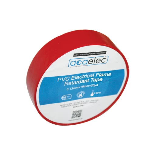 ΤΑΙΝΙΑ ΜΟΝΩΤΙΚΗ PVC ACAELEC ΚΟΚΚΙΝΗ 0.13mmx19mmx20yds