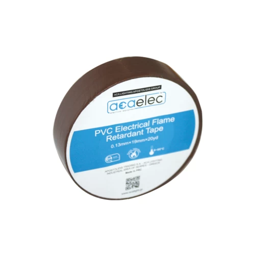  ΤΑΙΝΙΑ ΜΟΝΩΤΙΚΗ PVC ACAELEC ΚΑΦΕ 0.13mmx19mmx20yds