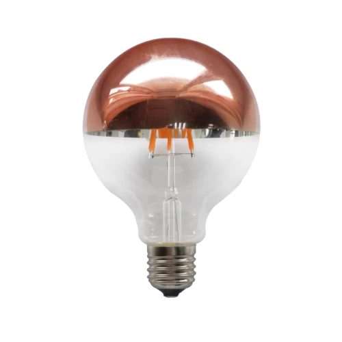 ΛΑΜΠΤΗΡΑΣ ACA LED GLOBE ΔΙΑΦ/ΡΟΖ E27 DIM G95 8W 2700K