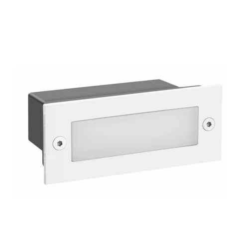 Απλίκα LED Παραλληλόγραμμη Χωνευτή Λευκό 110X44 2W 3000K  IP54
