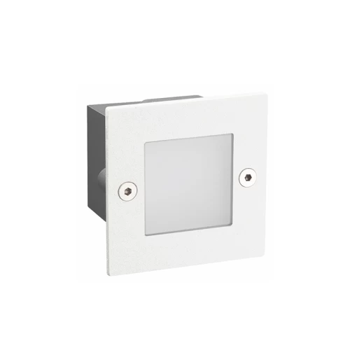 Απλικα LED Τετράγωνη  Χωνευτή Λευκό 70X70 2W 3000K  IP54