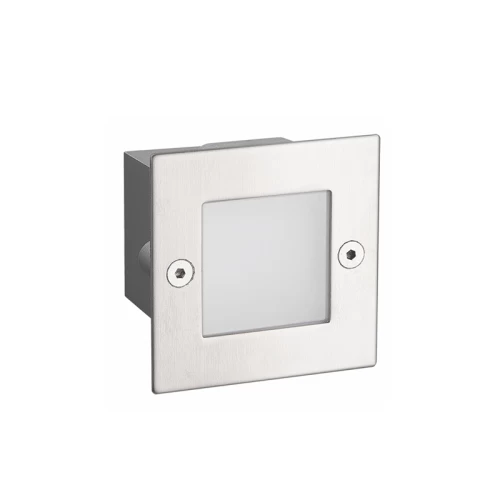 Απλίκα LED Τετράγωνη Χωνευτή Νίκελ Ματ 70X70 2W 6000K  IP54