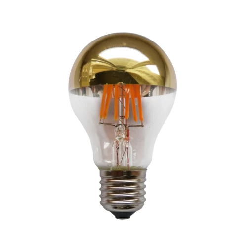 ΛΑΜΠΤΗΡΑΣ ACA LED ELIOR ΔΙΑΦ/ΧΡΥΣΟ DIM 8W/E27 2700K