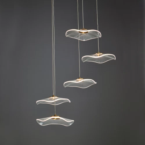 ΦΩΤ ΚΡΕΜΑΣΤΟ ΡΟΖΕΤΑ LED ΓΥΑΛΙ ΔΙΑΦΑΝΟ 5L 25W 3000K NINFEA 