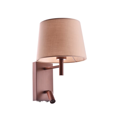 ΑΠΛΙΚΑ  Ε27+3W LED+ΔΙΑΚΟΠΤΗ ΥΦΑΣΜΑ ΞΥΛΟ ΚΑΦΕ ΜΟΚΑ NARKISSOS