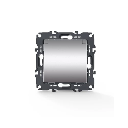 PRIME ΠΡΙΖΑ ΣΟΥΚΟ ΚΑΠΑΚΙ ΑΣΦΑΛΕΙΑΣ 1x2P+E 16A 250VAC MAT ΑΛΟΥΜΙΝΙΟ