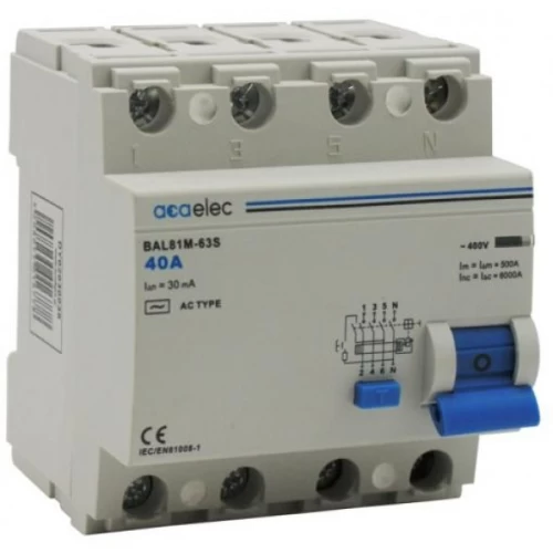 ΡΕΛΕ ΔΙΑΡΡΟΗΣ ACA 4P 40A /30mA
