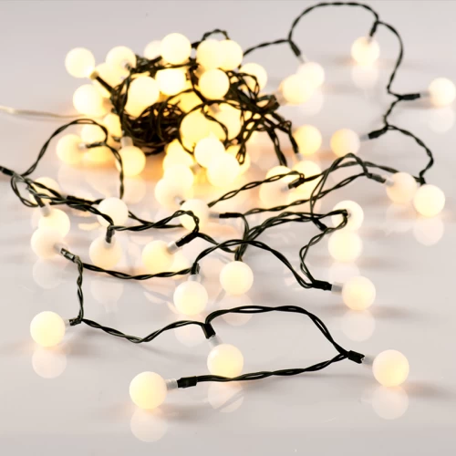 ^ WHITE BALL 80 WW LED ΛΑΜΠ. ΣΕΙΡΑ, 10CM, ΑΝΤΑΠΤ (4.5V) & ΣΤΑΘ., ΕΠΕΚΤ (ΜΑΧ 3) IP44, 8m+3m