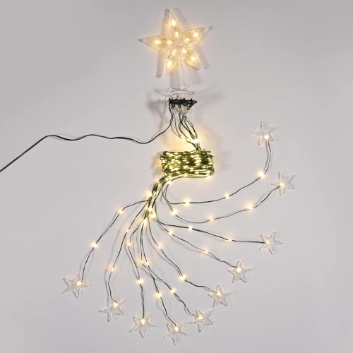 190 LED ΧΤΑΠΟΔΙ ΛΑΜΠ. ΜΕ ΑΣΤΕΡΙ,WW, USB REMOTE ΜΕ 8 ΠΡΟΓΡ., 10 ΟΥΡΕΣ IP44, 10*180cm, 5m ΚΑΛΩΔ ΤΡΟΦ.