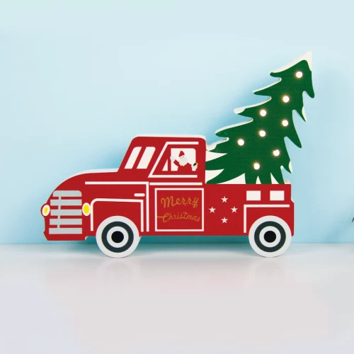 ^ WOODEN CAR 8 LED WW Λ/ΚΙΑ ΜΠ/ΡΙΕΣ (2AA) IP20 24.5Χ2.5X19.5CM