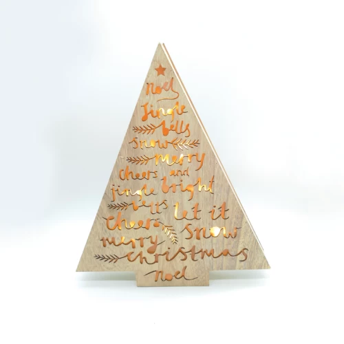 ^ WOODEN TREE 10 MINI LED ΛΑΜΠ. ΜΠΑΤ. (3xAA) WW IP20 34.5X5X40CM
