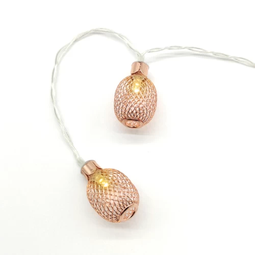 ^ METAL PINAPPLE 10LED ΛΑΜΠΑΚ ΣΕΙΡΑ ΜΠΑΤΑΡ.(3xAA)ΘΕΡΜΟ ΛΕΥΚΟ ΧΑΛΚΙΝΟ ΜΕΤΑΛΛΟ IP20 135+30cm ΔΙΑΦΑΝ