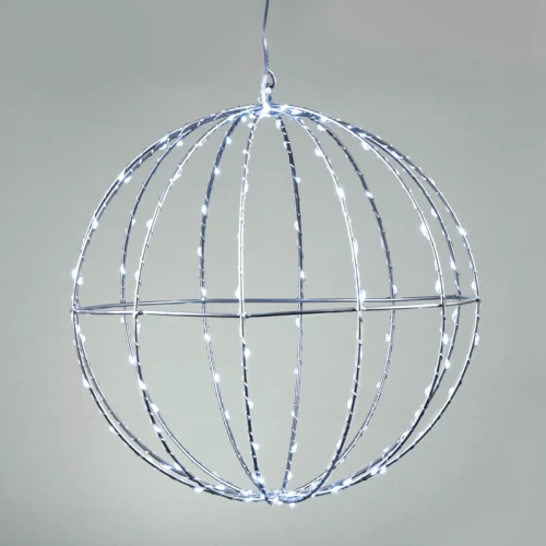 ^ D40CM SILVER BALL 240 ΜΙΝΙ LED ΛΑΜ, CW, ΑΣΗΜΙ ΚΑΛΩΔ. ΧΑΛΚΟΥ,ΑΝΤΑΠΤ.(4.5VDC),IP44, 3M ΔΙΑΦ ΚΑΛ