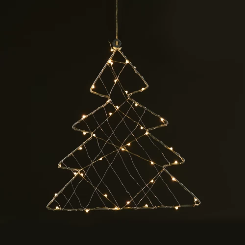 ^ 1D Copper Wire Metal Motifs  ΔΕΝΤΡΟ 40 ΜINI LED ΛΑΜΠΑΚ ΜΕ ΚΑΛΩΔΧΑΛΚΟΥ & ΑΝΤΑΠΤΡΟΡΑ(3V DC)ΘΕΡΜΟ