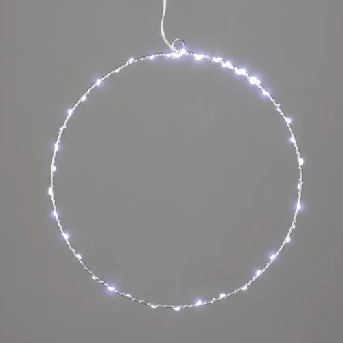 ^ D30CM SILVER ROUND 45 ΜΙΝΙ LED ΛΑΜ, CW, ΑΣΗΜΙ ΚΑΛΩΔ. ΧΑΛΚΟΥ,ΑΝΤΑΠΤ.(3VDC),IP44, 3M ΔΙΑΦ ΚΑΛ