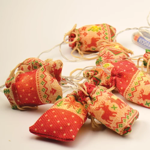^ WOVEN BAGS, 10 LED ΛΑΜΠ. ΣΕΙΡΑ WW ΜΠΑΤ. (2XAA)  IP20 135+15CM ΔΙΑΦ ΚΑΛ ΤΡΟΦ.