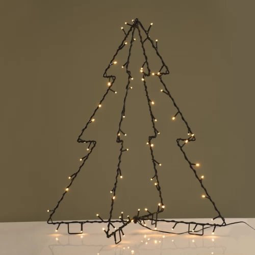 ^ METAL FOLDABLE TREE, 74 LED ΛΑΜΠ. ΣΕΙΡΑ WW ΑΝΤΑΠ(3.5V)ΣΤΑΘ. ΜΑΥΡΟ ΚΑΛ.IP44 55Χ65CM, 4Μ ΚΑΛ ΤΡΟΦ
