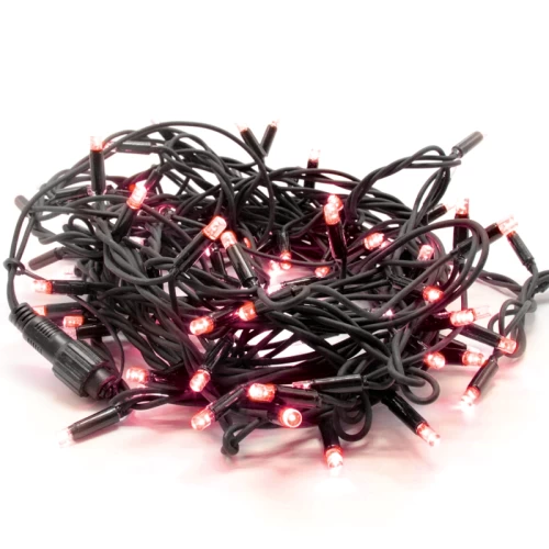 ΚΑΟΥΤΣΟΥΚ ΚΑΛ. 100 LED ΛΑΜΠ. ΣΕ ΣΕΙΡΑ (ΑΝΑ 10cm), KOKKINO, ΕΠΕΚΤ. (MAX 10 ΣΕΤ), IP44, 10m