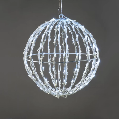 ^ 3D BALL ΣΧΕΔΙΟ 150 LED ΛΑΜΠ.ΣΕΙΡΑ, ΨΥΧΡΟ ΛΕΥΚΟ, ΑΝΤΑΠΤ.Α (4.5VDC), IP44, 30x30x31cm, ΛΕΥΚΟ ΚΑΛ.,