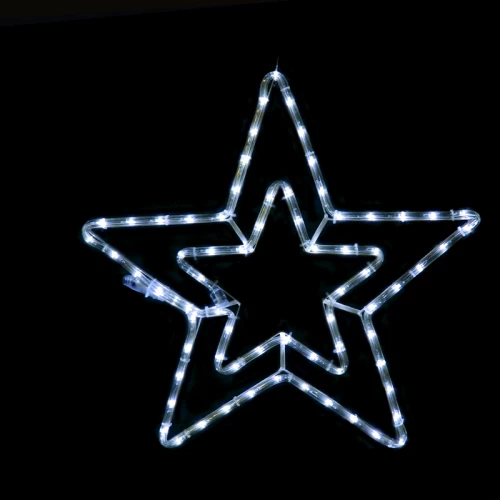 ^ DOUBLE STARS 60 LED ΣΧΕΔΙΟ 2.5m ΜΟΝΟΚΑΝΑΛ ΦΩΤΟΣΩΛ ΨΥΧΡΟ ΛΕΥΚΟ IP44 46cm 1.5m ΚΑΛΩΔ