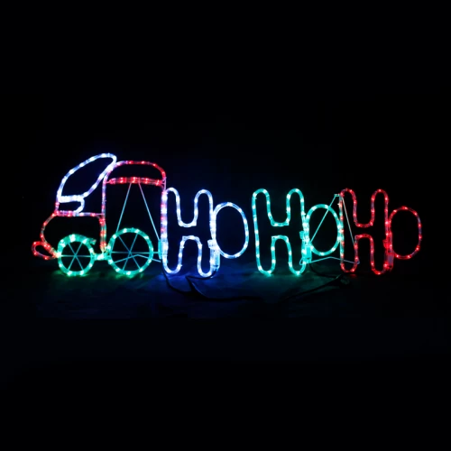 ^ TRAIN HO HO HO, 204 LED 8.5m ΜΟΝΟΚ. ΦΩΤΟΣ., ΠΟΛΥΧΡΩΜ., FLASH CONTROL, IP44, 130X40CM, 1.5m ΚΑΛ.