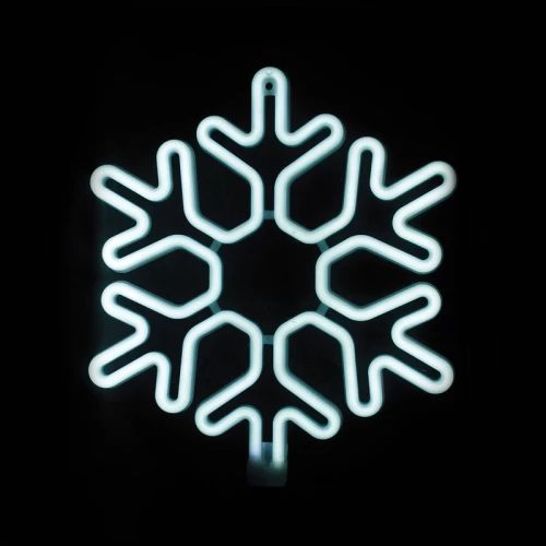 ^ SNOWFLAKE 300 NEON LED 3m NEON DOUBLE SMD ΦΩΤ., CW ΣΤΑΘ., IP44, 40X40CM, 1.5m ΚΑΛ.