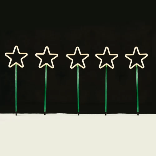 ^ 5 GARDEN STARS, 400 WW LED 8 ΛΕΙΤΟΥΡΓ., ΑΝΤΑΠ. (31VDC) IP44  400X66CM (1m ΑΠΟΣΤ.), 5m. ΚΑΛ. ΤΡΟΦ