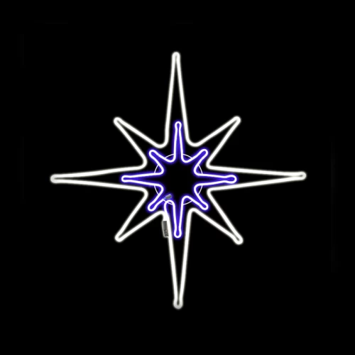 NORTH STAR 600 NEON LED 6m DOUBLE SMD ROPE LIGHT, CW+BLUE STEADY,IP44,81Χ81CM,1.5m ΚΑΛ. ΤΡΟΦ.