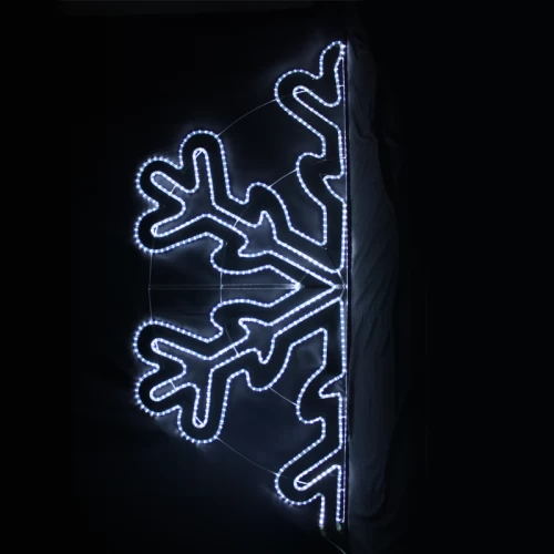 ^ HALF SNOWFLAKE, 684 LED ΕΠΙΣΤΗΛΟ ΣΧΕΔ. 19m ΜΟΝΟΚ. ΦΩΤΟΣ., CW ΣΤΑΘ., IP44, 100x240CM, 1.5m ΤΡΟΦ.