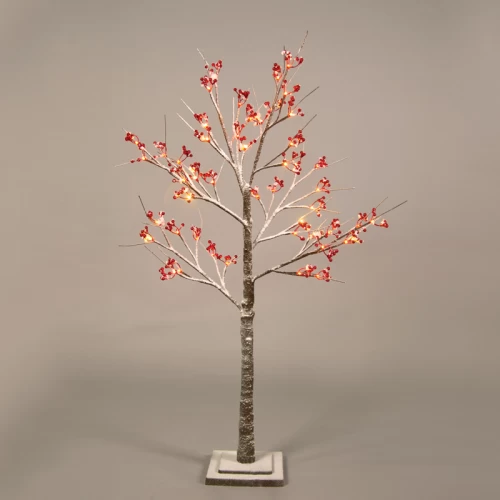 ^ SNOW RED BERRY TREE 48 WW LED ΛΑΜΠΑΚ.ΑΝΤΑΠΤ.(24VDC) IP44 20X20X120CM 3M KΑΦΕ ΚΑΛ. ΤΡΟΦ.