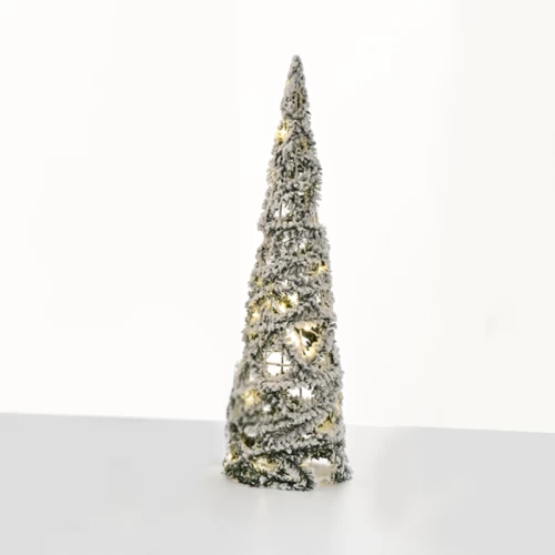 ^ GREEN PINE NEEDLE CONE TREE 20 MINI WW LED ΛΑΜΠ. ΜΠΑΤ. 3ΧΑΑ,IP20 Φ13X40cm