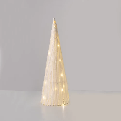 ^ WHITE PAPER CONE TREE 20 MINI WW LED ΛΑΜΠ. ΜΠΑΤ. 3ΧΑΑ,IP20 Φ18.5X50cm