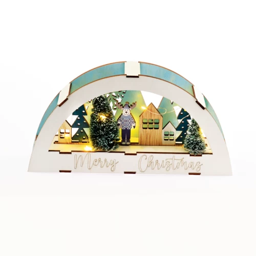 ^ ΞΥΛΙΝΟ ΔΙΑΚ/ΤΟ XMAS 10 LED WW ΜΠΑΤ (2xAAA) IP20 26x5.5x13.5cm