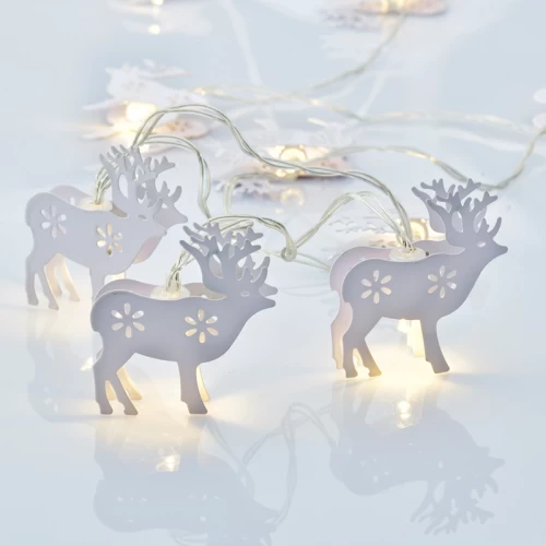 METAL STRING LIGHTS ΤΑΡΑΝΔΟΣ 10 LED ΛΑΜΠΑΚ ΣΕΙΡΑ ΜΠΑΤΑΡ(2xΑΑ) ΘΕΡΜΟ ΛΕΥΚΟ IP20 135+30cm ΔΙΑΦΑΝ ΚΑΛ