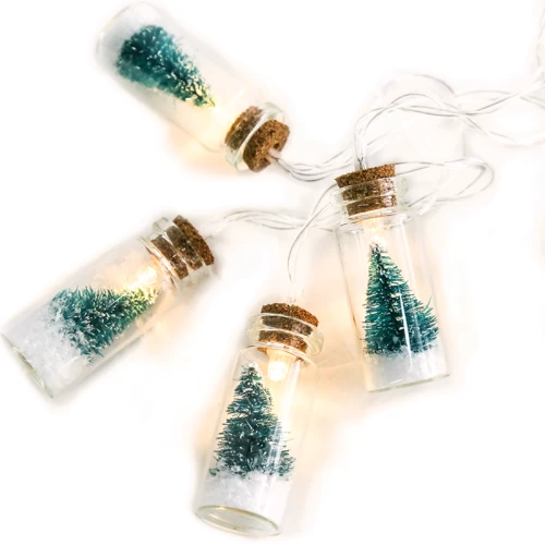 ”MINI GLASS BOTTLE ΠΡΑΣΙΝΟ ΔΕΝΤΡΟ 10 LED ΛΑΜΠΑΚ ΣΕΙΡΑ ΜΠΑΤΑΡ(2xΑΑ) ΘΕΡΜΟ ΛΕΥΚΟ IP20 135+30cm ΔΙΑΦΑΝ