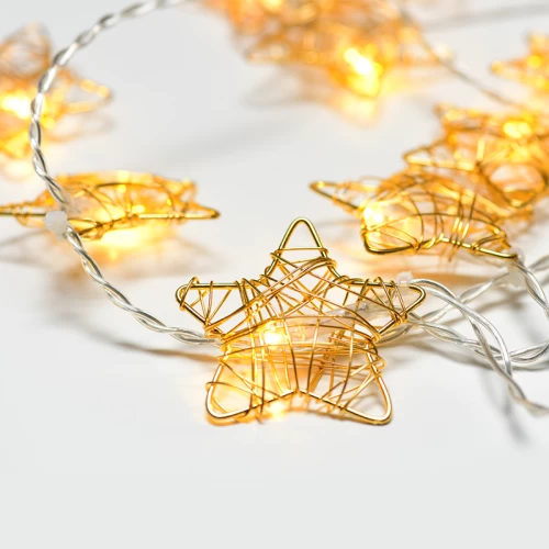 ^ METAL STARS 10 LED ΛΑΜΠΑΚ ΣΕΙΡΑ ΜΠΑΤΑΡ.(3xAA) & ΧΡΟΝΟΔΙΑΚ (6ΟΝ/18OFF) ΘΕΡΜΟ ΛΕΥΚΟ ΧΡΥΣΟ ΜΕΤΑΛ