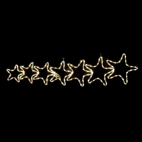 ^ 7 STARS 144LED ΣΧΕΔΙΟ 6m ΜΟΝΟΚΑΝΑΛ ΦΩΤΟΣΩΛ ΘΕΡΜΟ ΛΕΥΚΟ ΜΗΧΑΝΙΣΜΟ FLASH IP44 119x37cm 1.5m ΚΑΛΩΔ