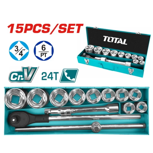 TOTAL ΚΑΣΕΤΙΝΑ ΚΑΡΥΔΑΚΙΑ 3/4'' 15ΤΕΜ (ΤΗΤ341151)