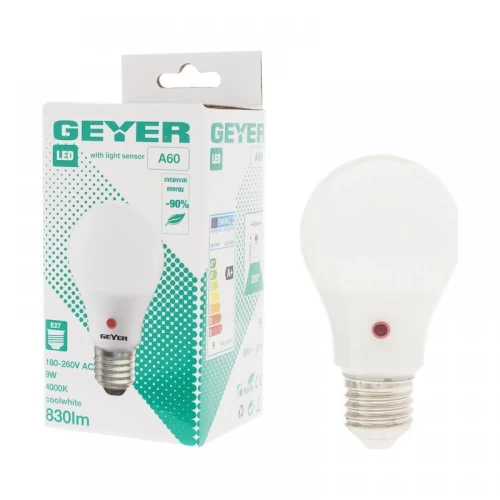 ΛΑΜΠΤΗΡΑΣ GEYER LED E27 9W/E27 ΦΩΤΟΚΥΤΤΑΡΟ 4000K
