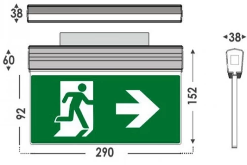 ΦΩΤΙΣΤΙΚΟ ΑΣΦΑΛΕΙΑΣ LED ECO LIGHT ΣΗΜΑΝΣΗΣ ΣΥΝΕΧΟΥΣ ΛΕΙΤΟΥΡΓΙΑΣ ZLD-34/EM