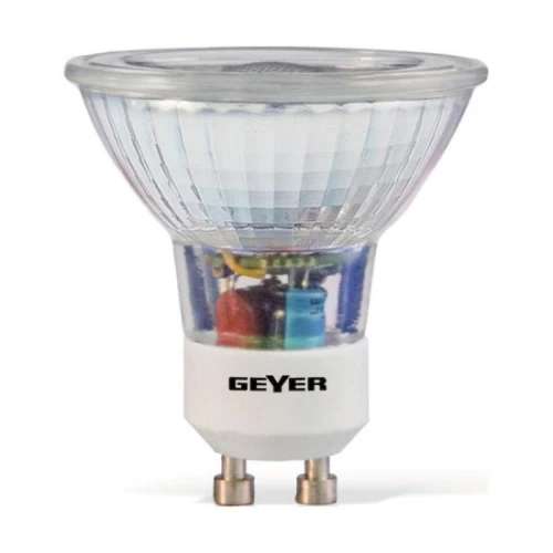 ΛΑΜΠΤΗΡΑΣ GEYER LED 4.9W GU10  ΓΥΑΛΙ  3000K 60°