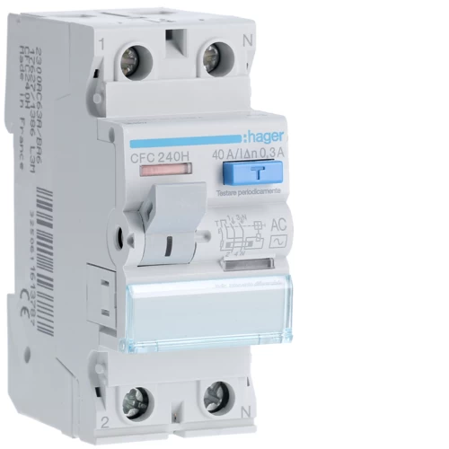 ΡΕΛΕ ΔΙΑΡΡΟΗΣ HAGER 2P/40A 300mA CFC240H
