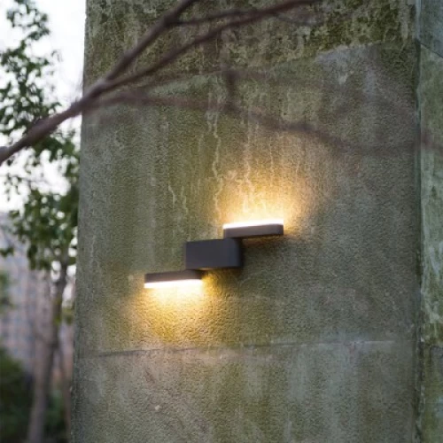 ΑΠΛΙΚΑ LED ΠΑΡΑΛΛΗΛΟΓΡΑΜΜΗ ΣΠΑΣΤΗ ΕΠΙΤΟΙΧΗ ΑΝΘΡΑΚΙ 140Χ130 9W 3000K IP65
