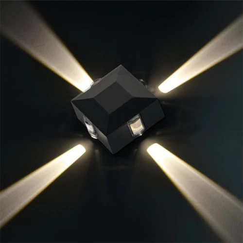 ΑΠΛΙΚΑ LED ΤΕΤΡΑΓΩΝΗ 4 ΔΕΣΜΩΝ 5W 3000K ΑΝΘΡΑΚΙ ΙP65