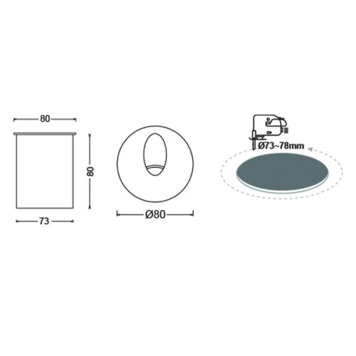 ΑΠΛΙΚΑ LED ΣΤΡΟΓΓΥΛΗ ΧΩΝΕΥΤΗ ΑΝΘΡΑΚΙ Φ=200mm 3W 3000K IP65