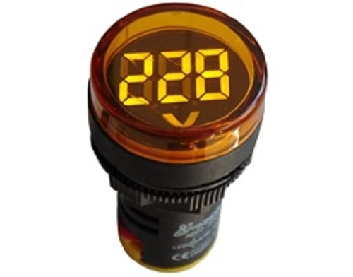 ΟΡΓΑΝΟ ΠΙΝΑΚΟΣ ΒΟΛΤΟΜΕΤΡΟ ΨΗΦΙΑΚΟ AC Φ22 60-500V LED ΠΟΡΤΟΚΑΛΙ