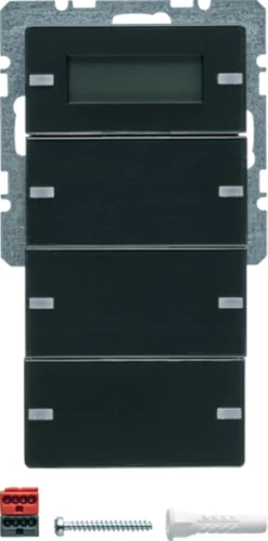 ΜΠΟΥΤΟΝ KNX 6 ΕΝΤΟΛΩΝ ΜΕ ΘΕΡΜΟΣΤΑΤΗ Q.1/Q.3/Q.7 ΑΝΘΡΑΚΙ