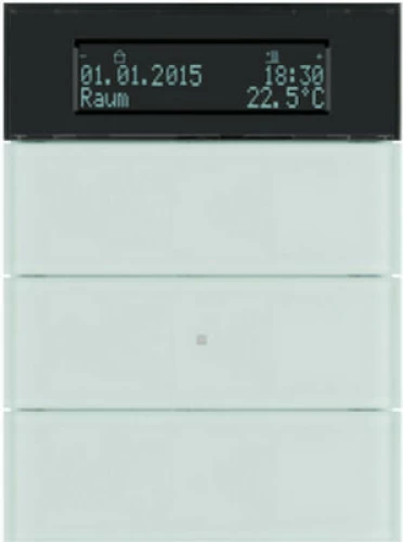 ΜΠΟΥΤΟΝ KNX 6 ΕΝΤΟΛΩΝ ΜΕ ΘΕΡΜΟΣΤΑΤΗ BI.Q COMFORT ΓΥΑΛΙ ΛΕΥΚΟ