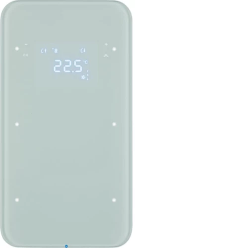 ΜΠΟΥΤΟΝ KNX ΑΦΗΣ 4 ΕΝΤΟΛΩΝ  ΜΕ ΘΕΡΜΟΣΤΑΤΗ Β.TOUCH SENSOR R.1 ΓΥΑΛΙ ΛΕΥΚΟ